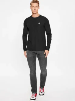 EA7 Emporio Armani Longsleeve 8NPT17 PJRGZ 1200 Czarny Regular Fit
