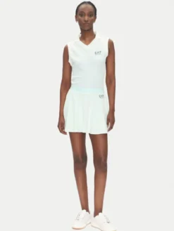 EA7 Emporio Armani Spódnica tenisowa 7W000204 AF13282 M9040 Biały Regular Fit