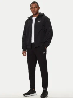 EA7 Emporio Armani Spodnie dresowe 8NPP66 PJVRZ 1200 Czarny Regular Fit