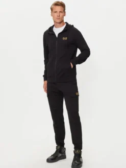 EA7 Emporio Armani Spodnie dresowe 8NPP67 PJVRZ 0208 Czarny Regular Fit