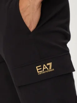 EA7 Emporio Armani Spodnie dresowe 8NPP67 PJVRZ 0208 Czarny Regular Fit