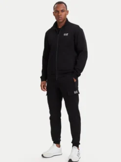 EA7 Emporio Armani Spodnie dresowe 8NPP68 PJVTZ 1200 Czarny Regular Fit