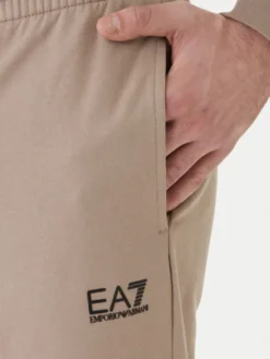 EA7 Emporio Armani Spodnie dresowe 8NPP65 PJVRZ U6167 Beżowy Regular Fit