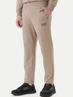 EA7 Emporio Armani Spodnie dresowe 8NPP65 PJVRZ U6167 Beżowy Regular Fit