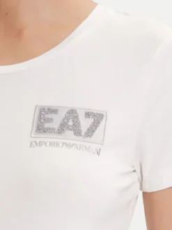 EA7 Emporio Armani T-Shirt 7W000492 AF10373 U0005 Écru Regular Fit