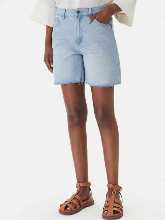 Eleh Szorty jeansowe EL123 Niebieski Regular Fit