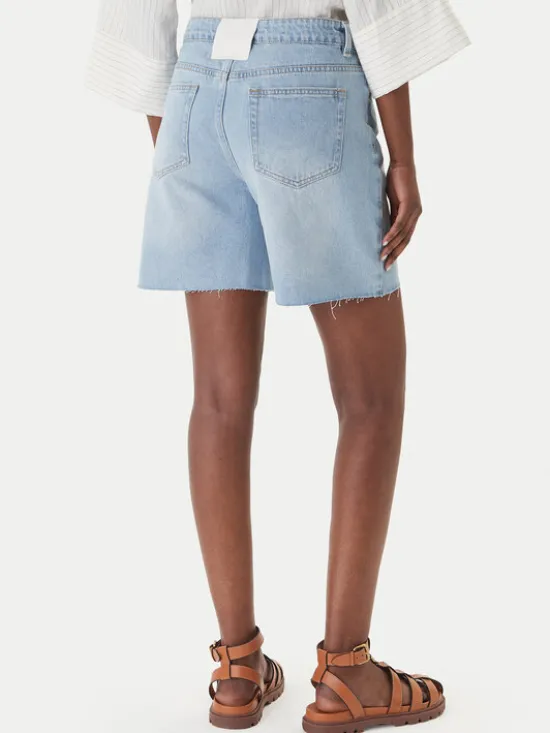 Eleh Szorty jeansowe EL123 Niebieski Regular Fit