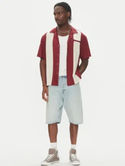 Element Koszula Bowling ELYWT00170 Bordowy Regular Fit