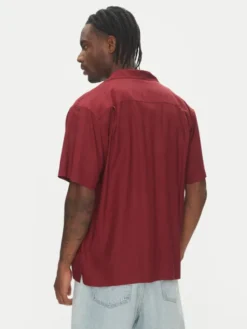 Element Koszula Bowling ELYWT00170 Bordowy Regular Fit