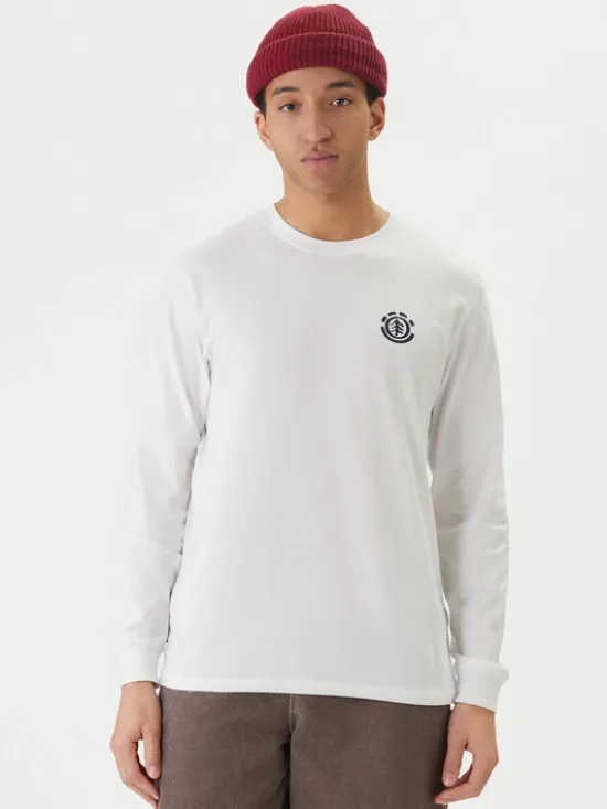 Element Longsleeve Path Ahead ELYZT00581 Biały Regular Fit