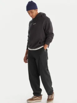 Element Spodnie cargo Relax Cargo ELYNP00203 Czarny Relaxed Fit