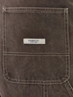 Element Spodnie materiałowe Big Carpenter Canvas ELYNP00201 Brązowy Relaxed Fit