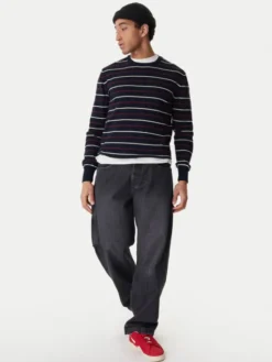 Element Sweter Icon Embroidery ELYSW00115 Granatowy Regular Fit