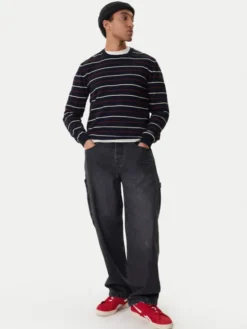Element Sweter Icon Embroidery ELYSW00115 Granatowy Regular Fit