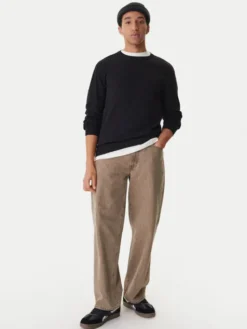 Element Sweter Icon Embroidery ELYSW00115 Czarny Regular Fit