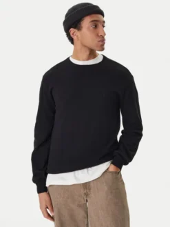 Element Sweter Icon Embroidery ELYSW00115 Czarny Regular Fit