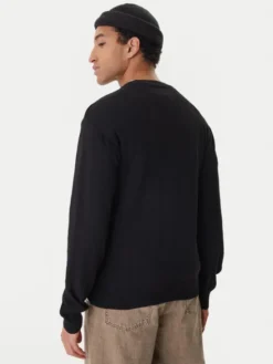 Element Sweter Icon Embroidery ELYSW00115 Czarny Regular Fit