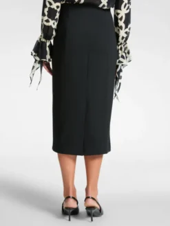 Elena Mirò Spódnica midi 1802Z000056N033 Czarny Slim Fit
