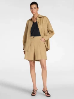 Elena Mirò Szorty materiałowe P000P100500N012 Kremowy A-Line Fit