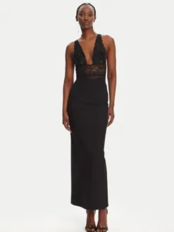 Elisabetta Franchi Body BO03452E2 110 Czarny Regular Fit