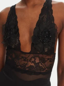 Elisabetta Franchi Body BO03452E2 110 Czarny Regular Fit