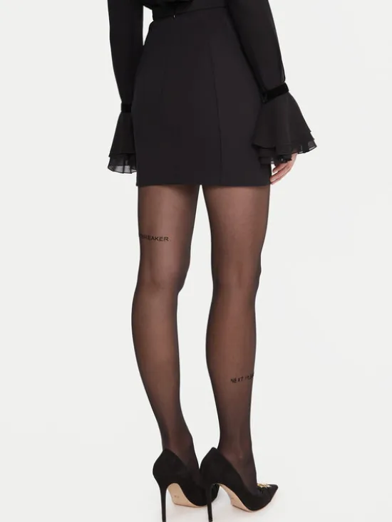 Elisabetta Franchi Spódnica mini GO-148-57E2-V380 Czarny Regular Fit