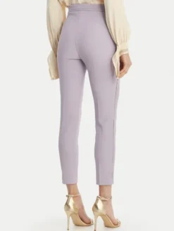 Elisabetta Franchi Spodnie materiałowe PA-170-61E2-V290 Fioletowy Regular Fit
