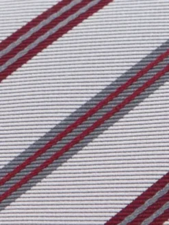 ELSNER Krawat JEDWAB ŻAKARD A0026 Szary