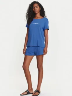 Emporio Armani Szorty sportowe EW000781 AF12192 UA012 Niebieski Regular Fit