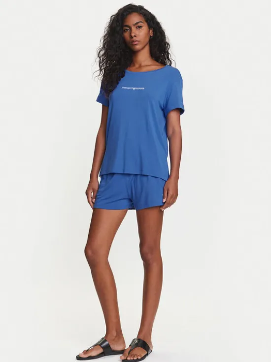 Emporio Armani Szorty sportowe EW000781 AF12192 UA012 Niebieski Regular Fit