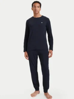 Emporio Armani Underwear Piżama EM000610 AF25017 UB102 Granatowy Regular Fit