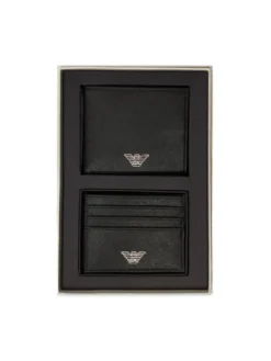 Emporio Armani Zestaw portfel i etui na karty Y4R237 Y138E Czarny