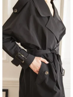 Entelier Płaszcz przejściowy oversize Czarny Oversize