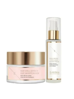 Erthskin London EGF Cell Effect Day Moisturiser 50ml + Hyaluronic acid & Collagen Serum - 60ml Krem na dzień