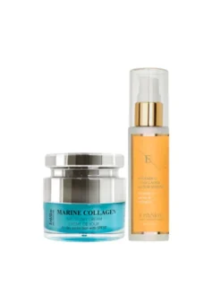 Erthskin London Kolagen Morski SPF50 Krem na Dzień 50ml +WITAMINA C + SERUM KOLAGEN-ELIXIR 60ML Krem na dzień i na noc