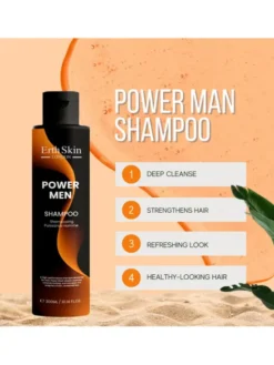 Erthskin London SZAMPON POWER MEN 300ML Szampon do włosów