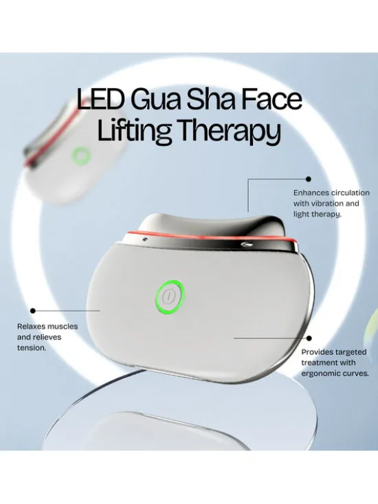 Erthskin London TERAPIA LIFTINGUJĄCA TWARZY LED GUA SHA Kamień Gua Sha