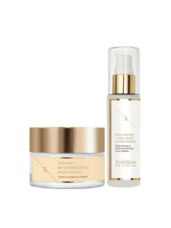 Erthskin London Witamina C Rozświetlający Krem Nawilżający 50ml + Serum Kolagenowe - 60ml Krem na dzień