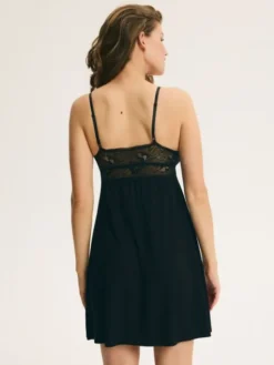 Esotiq Koszula nocna 45997 Czarny A-Line Fit