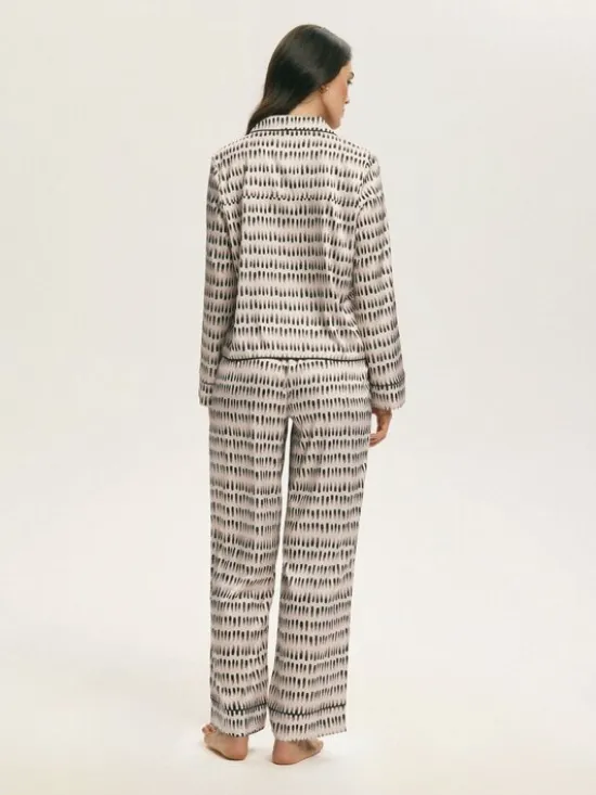 Esotiq Piżama 44917 Beżowy Regular Fit