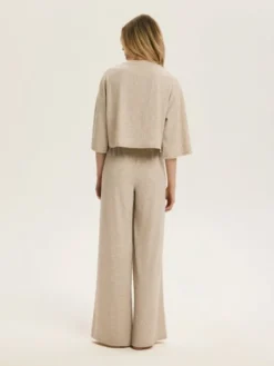 Esotiq Piżama 44034 Beżowy Relaxed Fit