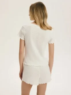 Esotiq Piżama 44672 Biały Regular Fit