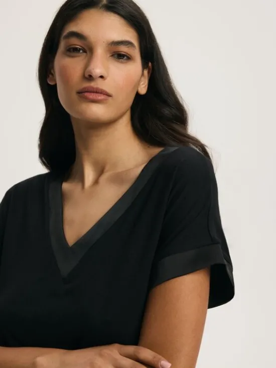 Esotiq Piżama 44928 Czarny Regular Fit
