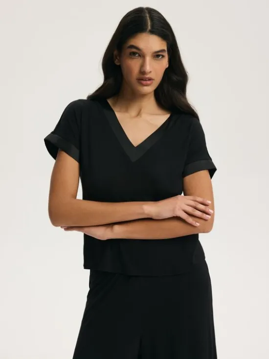 Esotiq Piżama 44928 Czarny Regular Fit