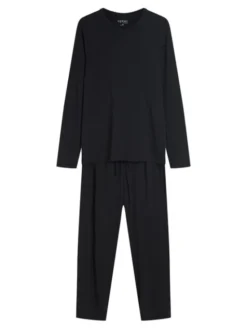 Esotiq Piżama 44400 Czarny Regular Fit