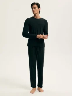 Esotiq Piżama 44400 Czarny Regular Fit