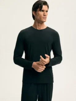 Esotiq Piżama 44400 Czarny Regular Fit