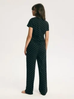 Esotiq Piżama 45651 Czarny Regular Fit