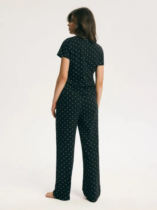 Esotiq Piżama 45651 Czarny Regular Fit