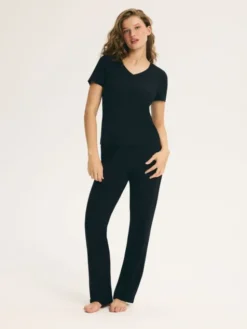 Esotiq Piżama 45996 Czarny Regular Fit